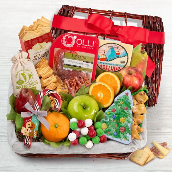 Holiday Treasures Deluxe Fruit and Gourmet Basket - CFG5005_24ND